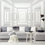 3D-Look Abstrakte Architektur Weißer Korridor Fototapete