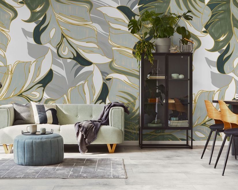 Tropical Fresh Leaf Wallpaper Mural