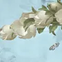 Gardenia Floral and Butterfly Wallpaper Mural