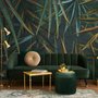 Dark Tropical Exotic Palm Leaf Wallpaper Mural