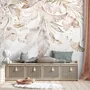 Boho Abstract Banana Leaf Art Wallpaper Mural