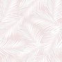 Papier peint panoramique de feuilles de palmier roses et tropicales