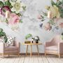 Bohemian Clematis Floral Bouqet Wallpaper Mural