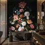 Elegant Dutch Dark Floral Bouquet Wallpaper Mural