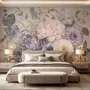 Elegant Pastel Botanical Flower Bouquet Wallpaper Mural