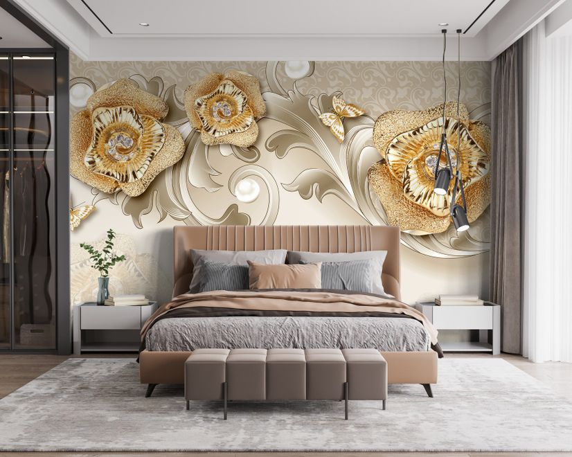 Luxury Ornament Floral Wallpaper Mural