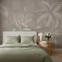 Monochrome Brown Nostalgic Rainforest Wallpaper Mural