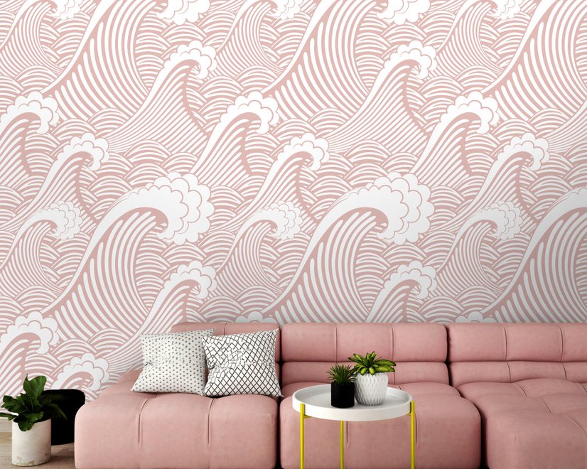 Kids Ocean Wave Pattern Wallpaper Mural