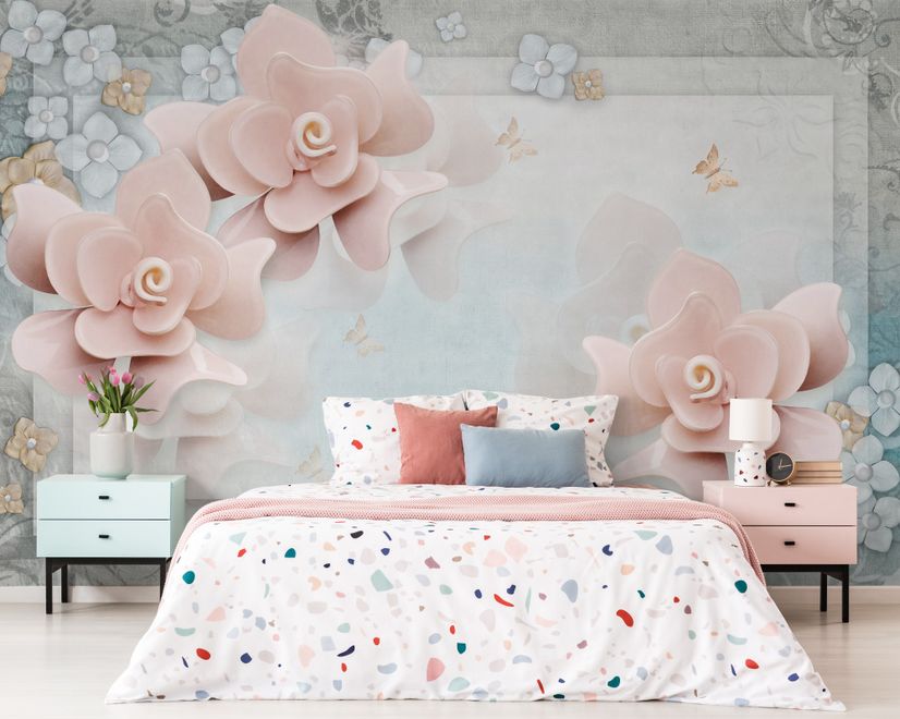 Elegant Rose Floral Wallpaper Mural
