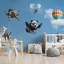 Kids Playful Animal Skydiving Wallpaper Mural