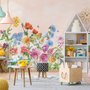 Papier peint panoramique floral pour la chambre d'enfant