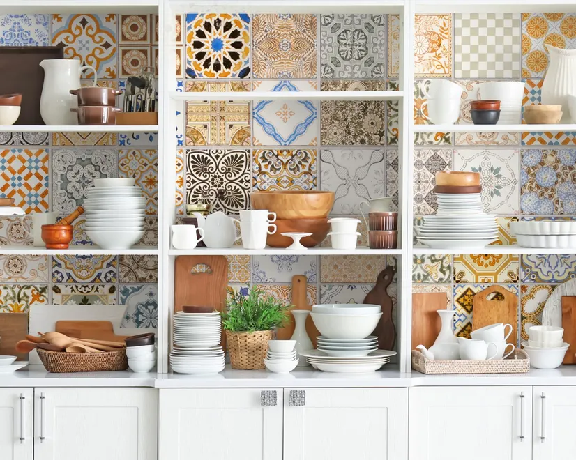 Faux Ceramic Tiles Wallpaper Mural