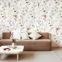 Watercolor Soft Wild Flowers Wallpaper Mural