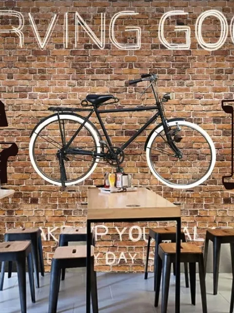 Bicycle Brick Wall Art Wallpaper Mural