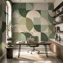 Retro Abstract Geometric Shapes Wallpaper Mural