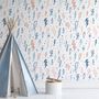 Kids Lightning Bolt Pattern Wallpaper Mural