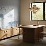 Misty Forest with Birds Wallpaper Mural