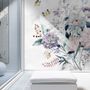 Soft Victorian Floral and Yellow Butterfly Wallpaper Mural
