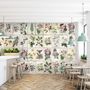 Vintage Blumen Keramik-Kunst Fototapete