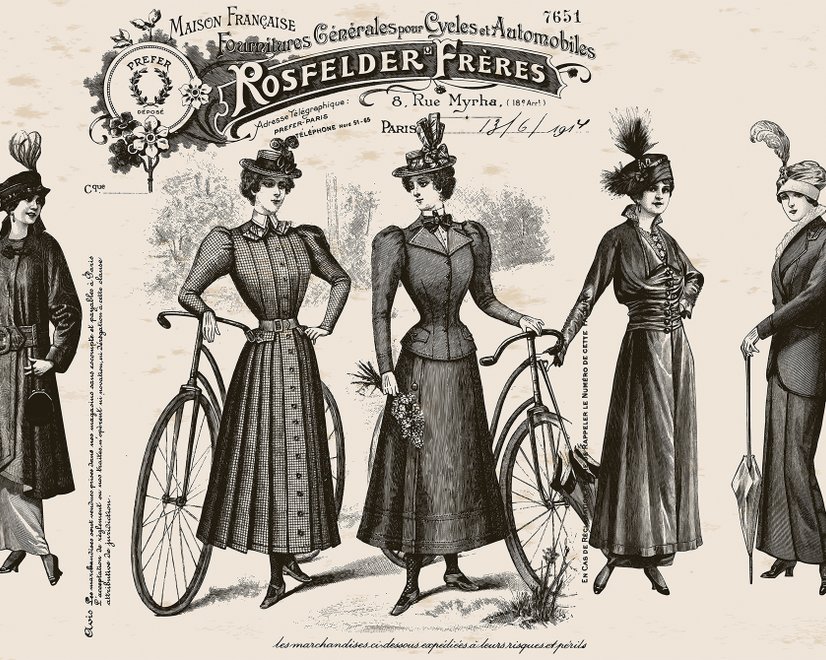Retro Französische Modekunst Fototapete