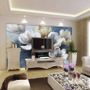 Oil Painting Soft Tulip Floral Art Wallpaper Mural