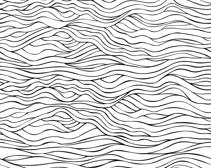 Black and White Minimalistic Abstract Line Art Wallpaper