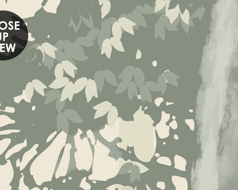 Monochrome Tree Forest Silhouette Wallpaper Mural