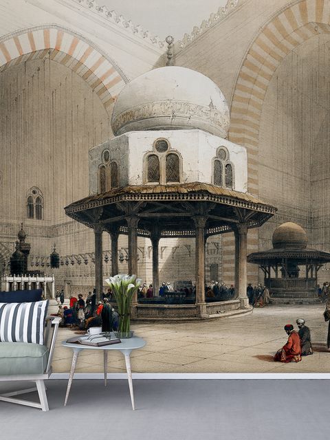 Papier peint panoramique du palais historique de la vieille Égypte