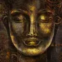 Buddhistische Kunst Gold Stil 3D Look Buddha Fototapete