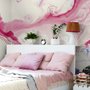 Fototapete im Pink-Blau-Marmor-Stil