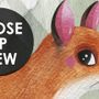 Cute Forest Animals with Kids Mountain Landscape Wallpaper Mural