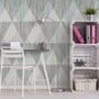 Trigon Geometric Shape Pattern Wallpaper Mural