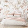 Soft Flamingo Art with Boho Tropical Leaf Wallpaper Mural