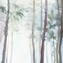 Watercolor Trees Wallpaper Mural