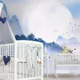 Kids Lakescape with Little Canoe Wallpaper Mural