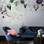 Papier peint panoramique art floral sombre