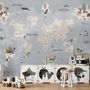 Kids Political World Map Wallpaper Mural