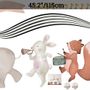 Cute Animals Singing on the Music Notes Wall Decal Sticker