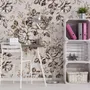 Black and White Flower Wallpaper Mural