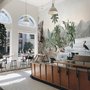 Tropical Nature Landscape with Birds Wallpaper Mural