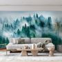 Foggy Pine Forest Wallpaper Mural