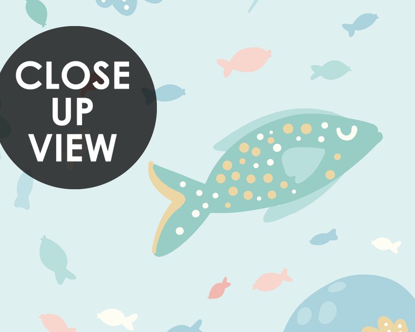 Pastel Underwater Adventure Sea Life Wallpaper Mural