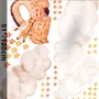 Wandtattoo Aquarell Schlafende Giraffe und Wolken mit kleinen Sternen für das Kinderzimmer