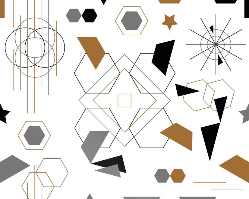 Geometric Shapes Wallpaper Mural