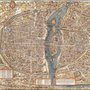 Antique European City Map Wallpaper Mural