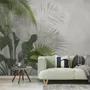 Tropical Green Palm Leaves Wallpaper Mural