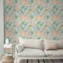 Watercolor Vintage Florals with Botanical Leaves Wallpaper Mural