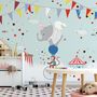 Colorful Circus with Animals Wallpaper Mural