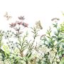 Wild Floral and Green Fresh Leaves Wallpaper Mural
