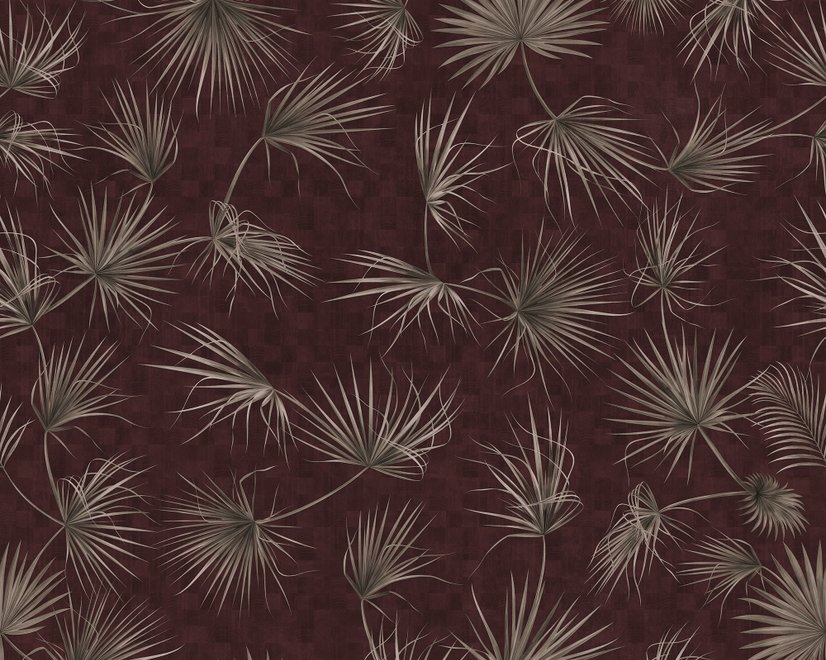 Tropical Palm Leaf and Birds Wallpaper Mural